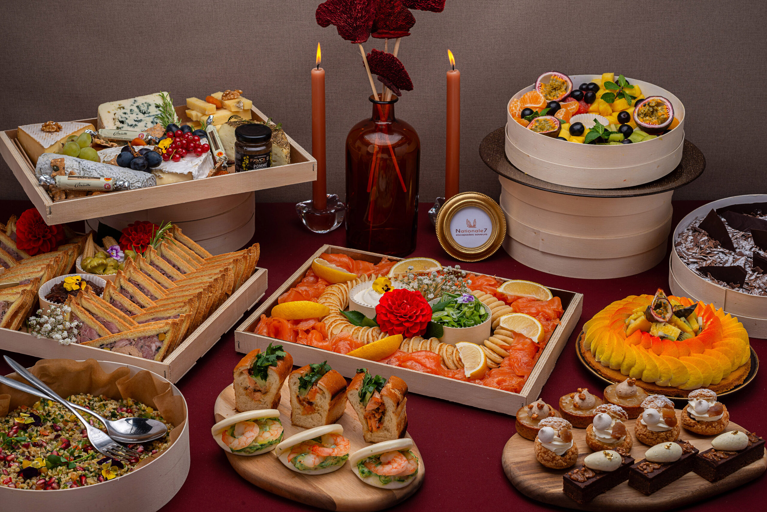 Repas festif à partager Nationale7 Traiteur