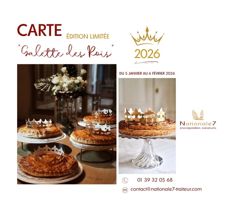 Galette des Rois en entreprise pour réception de vœux, présentée par Nationale7 Traiteur.